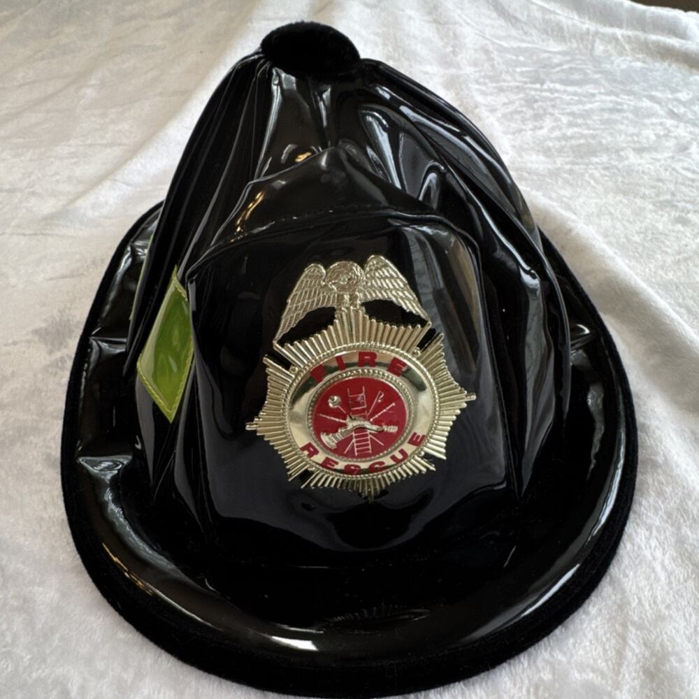 elope Little Daydreamers Kids‎ Black Firefighter Costume Helmet Plastic